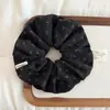 Goma para el pelo de punto floral pequeña estilo coreano con un toque de alta gama, Goma para el pelo estampada con un aire vintage, Banda elástica para coleta