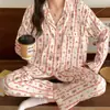 Pijama Macio Fofo de Elefantinho com Laço e Nuvem de Algodão para Mulheres Conjunto de Manga Longa Primavera Outono Solto Petite Doce Conjunto para Casa
