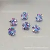 Flores de cerezo transparentes de verano cortadas, pendientes de lujo ligero, de alta gama, elegantes con diamantes desnudos únicos y exquisitos, exquisitos accesorios para la oreja