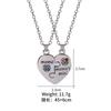 Amazon Creative Good Friends em forma de coração emendando enfeites pendurados Good Friends Love Necklace Rhinestone Pingente Conjunto de Dia das Mães