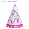 Dientes Rosas Cumpleaños Infantil Desechables Suministros para Fiesta Charola de Papel Servilleta Caja de Flor de Arroz Mantel Globo Triangular Sombrero