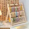 Estante de Madera para Guardar Diademas y Ligas para el Cabello, Organizador de Pulseras, Soporte de Exhibición para Pulseras, Colgador para Relojes y Joyería, Estante para Cuentas de Oración