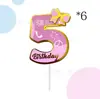 Números Calientes de Venta Transfronteriza 0-9 Adornos para Pastel de Cumpleaños para la Fiesta de Cumpleaños de Niños Decoración de Mesa de Postres