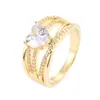 Anillo de Moda de Banda Ancha con Diseño de Líneas Cruzadas y Circonia en Forma de Corazón, Estilo Lujo Ligero, Anillo Dulce y Fresco para Mujer, Exclusivo Transfronterizo