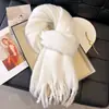 Colección de Bufandas de Mohair de Color Sólido de Otoño e Invierno, Bufandas Atmosféricas Estilo Coreano, Bufandas Chal Ampliadas y Engrosadas al por Mayor