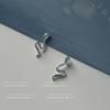 Pendientes de Serpiente Mini Versión Simple Microincrustados de Circonita, Pendientes Creativos Únicos de Nicho Estilo Nuevo Ins, Joyería de Fábrica para Mujeres