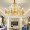 Lustre de cristal para salão de casamento de luxo, luminária de iluminação grande de luxo em camadas para salão de banquetes de hotel, iluminação de cristal para casamento para o palco em T