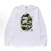 Suministro Transfronterizo y Comercio Exterior Mayorista Marca de Moda Camiseta de Manga Larga Cabeza de Mono Camiseta Base Pesada Tiburón 1