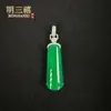 Pingente Retro de Ágata Verde Natural Totalmente Verde Estilo Chinês Tendência Banhado a Prata 925 Transmissão Ao Vivo