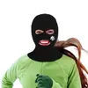 Gorro de Punto de Invierno Nuevo de Tres Agujeros Más Vendido Transfronterizo Máscara de Punto Bordada para Esquí Máscara Deportiva para Exteriores