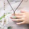 Colgante de Jade Hetian Natural Jade Blanco de Xinjiang Colgante de Jade Flor de Loto Colgante de Jade Pareja Collar Femenino Regalo de Año Animal