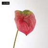 Simulação de flor de palma vermelha trompete palma vermelha impressão 3D material EVA simulação de palma vermelha em vaso decoração de casa arranjo de flores de casamento