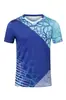 [Secagem Rápida e Antiaderente] Roupa de Tênis de Mesa Roupa Esportiva Masculina Roupa de Badminton Feminina de Manga Curta Verão Uniforme de Equipe de Competição Profissional Impressão