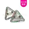 Insignias creativas Dibujos animados Dibujos animados regalo conmemorativo insignia de purpurina insignia de hojalata con forma triangular