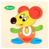 Rompecabezas de madera infantil de dibujos animados tridimensional para bebés, juguete educativo de desarrollo temprano, animal, tráfico, juguete de mano, 2-3 años
