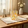 Portavelas de Cerámica Hechos a Mano con Puntos de Colores y Logo Personalizado de Fábrica, Vasos Creativos de Cera para Aromaterapia, Vasos de Aromaterapia para Casas de Huéspedes y Hoteles