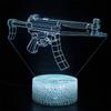 Serie de pistolas de venta caliente transfronteriza lámpara de noche 3D luz de mesa colorida con control remoto táctil enchufe luz de regalo luz visual LED