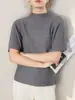 Miyake Alta Calidad Top de Manga Corta para Mujer para Verano Nuevo Holgado Top Batimóvil Adelgazante Camiseta Versátil Camiseta de Moda Ins para Mujer