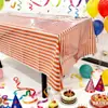 Decoração de Festa Transfronteiriça Toalha de Mesa Listrada Mesa de Sobremesa de Aniversário Suprimentos de Mesa 137*183cm