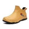 Botas de Chuva Curtas para Exterior de Comércio Exterior para Todas as Estações, Sapatos de Água Impermeáveis e Resistentes ao Desgaste para o Dia a Dia, Espessados e Aveludados, Antiderrapantes para Cozinha Quente