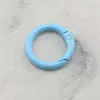 Pintura metálica 25mm color aro de resorte aro abierto llavero redondo cuerda de mano gancho de máquina accesorios de joyería DIY