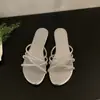 Sandalias Planas Estilo Hada con Pedrería para Mujer, Adecuadas para Usar en Verano, Nuevas Sandalias de Playa Estilo Vacaciones 2026