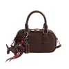2026 Nueva Bolsa Almohada Boston Retro para Mujer Bolso de Hombro Cruzado de Terciopelo de Alta Gama Encanto Linda de Perro Dachshund