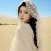 Chal de viaje estilo étnico del noroeste de China para mujer, nuevo pañuelo fino de seda protector solar de verano 2026, pañuelo para la cabeza del desierto para mujer