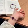 Pulseira Cristal Amethysta Natural Forma Livre Estrela Névoa Roxa, Nove Elementos Fogo Roxo, Luxuosa e Auspiciosa, Exquisita