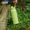 Tyeso Nueva Botella Deportiva Taza Térmica Asa Botella Deportiva Portátil Simple Taza de Agua para Hombres y Mujeres Vaso para Beber Directamente