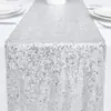 Camino de mesa para decoración de fiestas transfronterizas, camino de mesa de poliéster con lentejuelas para fiestas de cumpleaños, hotel, cenas occidentales y decoraciones de bodas