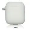Adequado para Fone de Ouvido Bluetooth Apple Airpods1/2 Estojo de Carregamento de Silicone de Cor Sólida Capa de Silicone de Proteção para Fone de Ouvido