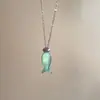 Gratis y Fácil~ Collar con Colgante de Pez Imitación Nácar Popular de Xiaohongshu, Diseño Creativo Personalizado Mejor Amiga Estudiante