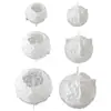 Novo Molde de Silicone Redondo com Cachos de Flores Papoulas DIY Grande, Médio e Pequeno Decoração de Vela Bola de Flor Molde de Gesso