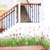 XL7189 Flores y Flores Zócalo Pegatinas de Pared Dormitorio Sala de Estar Escaleras Fondo Decorativo Pegatinas Removibles