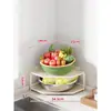 Estante para Lavabo de Verduras, Organizador de Esquina de Cocina, Estante de Almacenamiento para Cesta de Verduras, Estante Triangular para Encimera, Estante Escurridor para Cesta de Verduras