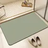Alfombrilla de Baño, Alfombrilla Antideslizante de Color Sólido Simple Transfronteriza, Felpudo para Entrada de Baño, Alfombrilla Doméstica Absorbente de Agua de Tierra de Diatomeas