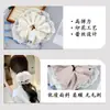 Scrunchie de Renda Jacquard Vintage com Design de Malha de Camada Dupla, Estilo Menina Único e Delicado, Acessório de Cabelo com Alta Elasticidade