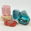 Caja de Almacenamiento de Pulseras Vintage con Tapa y Base, Octagonal con Tapa, Caja de Colección para Pulseras de Cuentas Budistas, Caja de Embalaje para Colgantes de Jade Antiguo
