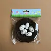 Conjunto Produto Sapo Páscoa Rattan Tecido Ninho de Pássaro Palha Ninho de Pássaro Gaiola de Pássaro Adereços para Fotos