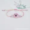Suministro del Fabricante, Pulseras Tejidas Hechas a Mano de Jingdezhen Estilo Europeo y Americano de Venta Caliente Transfronteriza con Flores Secas, Flores de Encaje, Narcisos, Diseño Simple