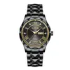 Reloj de cuarzo LIGE/Lige nuevo para hombre, de negocios, multifuncional, luminoso, impermeable, doble calendario, reloj elegante, todo negro