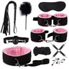 Set de bondage de peluche, set de bondage alternativo, set de diez piezas, set de ocho piezas, set de siete piezas, set de cuerda de algodón y esposas de nailon