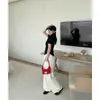 Camiseta de algodón puro de manga corta con cuello en U para mujer, nuevo estilo de verano 2026, hombro irregular, diseño cropped con ombligo al descubierto