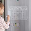 TYU048 Tablero magnético tridimensional transparente de acrílico para notas y mensajes, borrable, para refrigerador