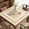 Mantel para Mesa Cuadrada Estilo Retro Chino Mesa de Comedor Modelo Nuevo 2026 Lujo Ligero Gama Alta Resistente al Aceite e Impermeable Protector de Superficie para Mesa de Café