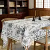 Mantel Estilo Étnico Estilo Retro Impreso Bohemio Algodón y Lino Tela para Mesa de Comedor Mantel para Mesa de Té Rectangular Venta al por Mayor