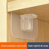 Adesivo Transparente Forte Sem Marcas Sub-fivela Fivela Não Perfurada Rack de Armazenamento de Parede para Banheiro Gancho de Fivela Sem Marcas para Cozinha