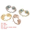 60856 Cobre Joyería de Estilo Antiguo DIY Hecho a Mano Goteo de Aceite Corona para el Cabello Material Accesorios 42*61mm Colgante Calado Cierre