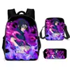 Set de Mochila Escolar de Tres Piezas de Naruto Transfronterizo para Estudiantes de Primaria y Secundaria, Mochila Infantil, Bolso de Hombro